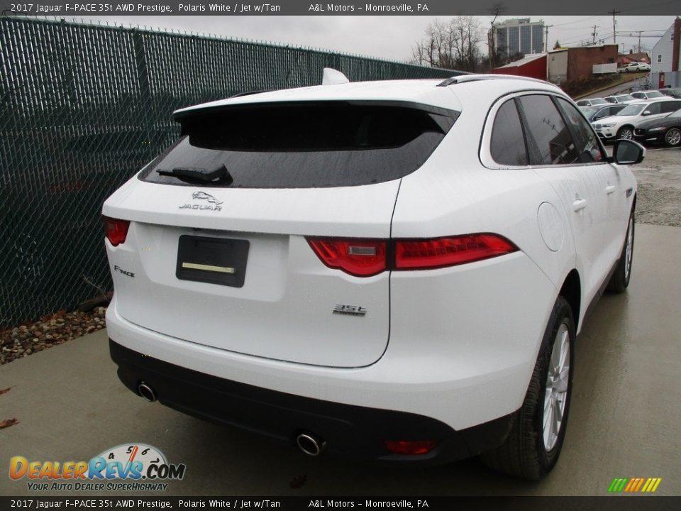 2017 Jaguar F-PACE 35t AWD Prestige Polaris White / Jet w/Tan Photo #4