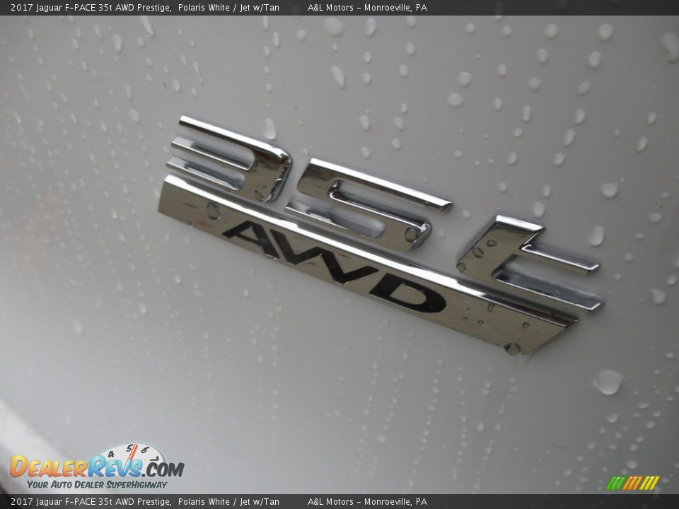 2017 Jaguar F-PACE 35t AWD Prestige Polaris White / Jet w/Tan Photo #5