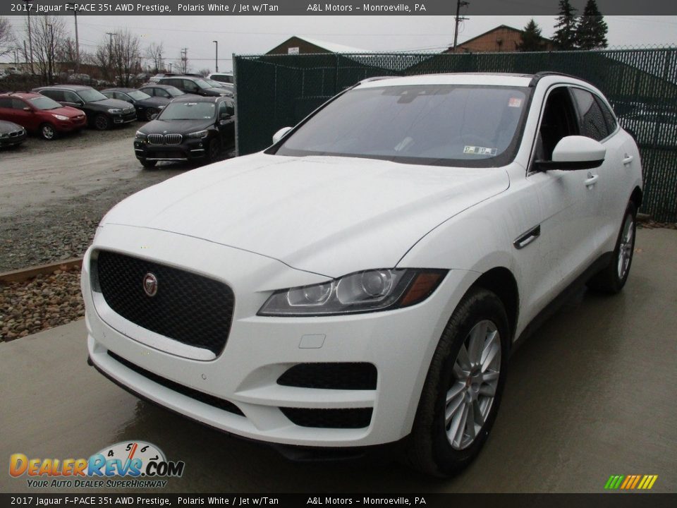 2017 Jaguar F-PACE 35t AWD Prestige Polaris White / Jet w/Tan Photo #8