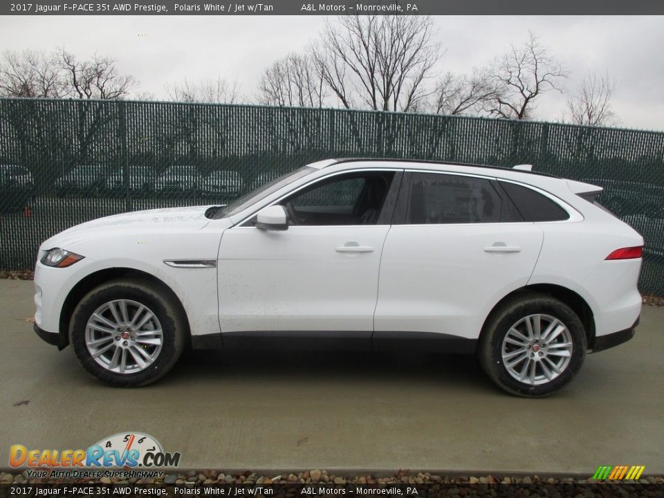 2017 Jaguar F-PACE 35t AWD Prestige Polaris White / Jet w/Tan Photo #9