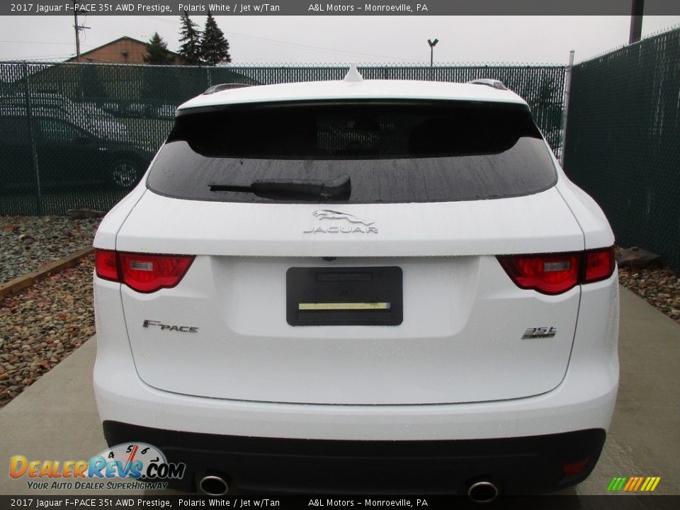 2017 Jaguar F-PACE 35t AWD Prestige Polaris White / Jet w/Tan Photo #10