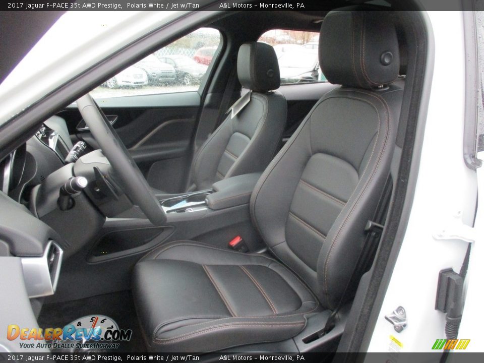 2017 Jaguar F-PACE 35t AWD Prestige Polaris White / Jet w/Tan Photo #13