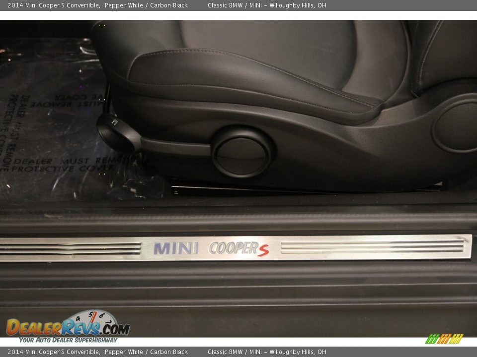 2014 Mini Cooper S Convertible Pepper White / Carbon Black Photo #6