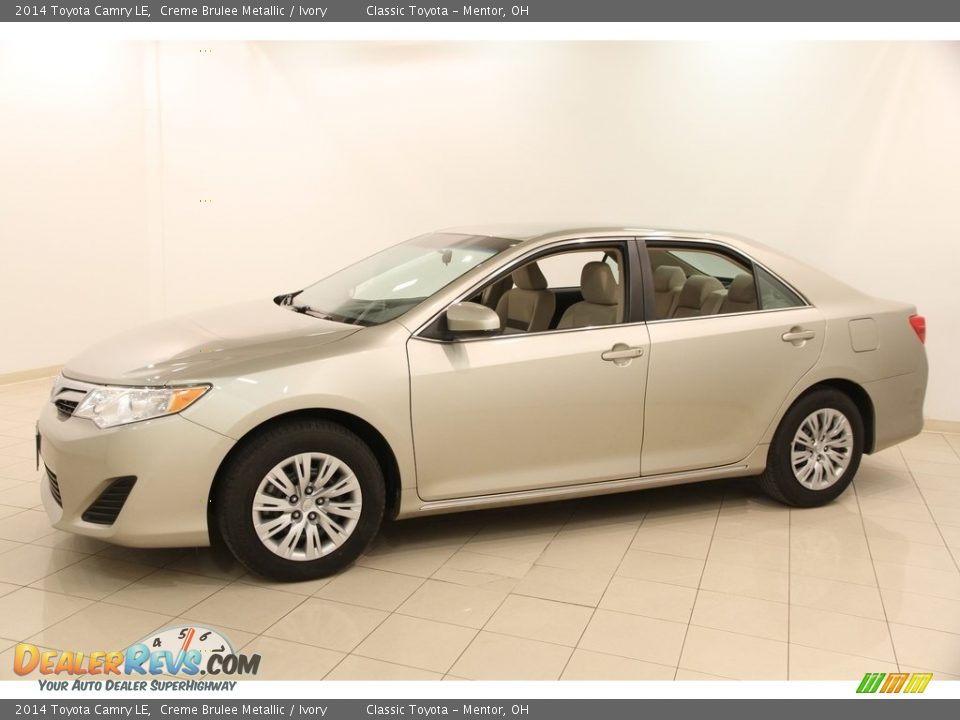 2014 Toyota Camry LE Creme Brulee Metallic / Ivory Photo #3