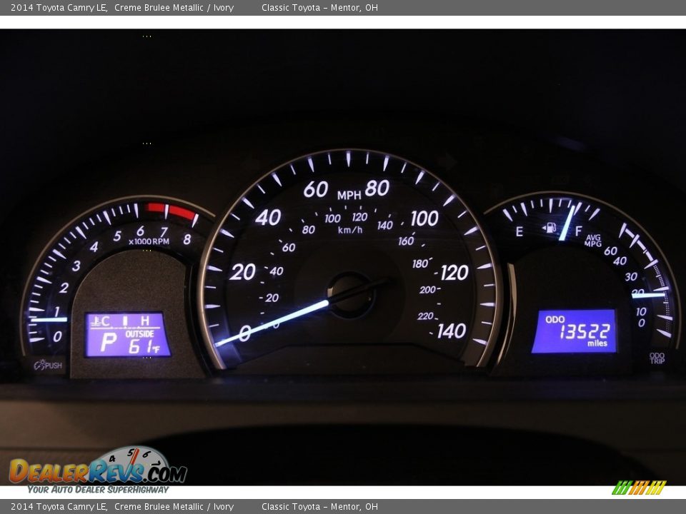 2014 Toyota Camry LE Creme Brulee Metallic / Ivory Photo #7