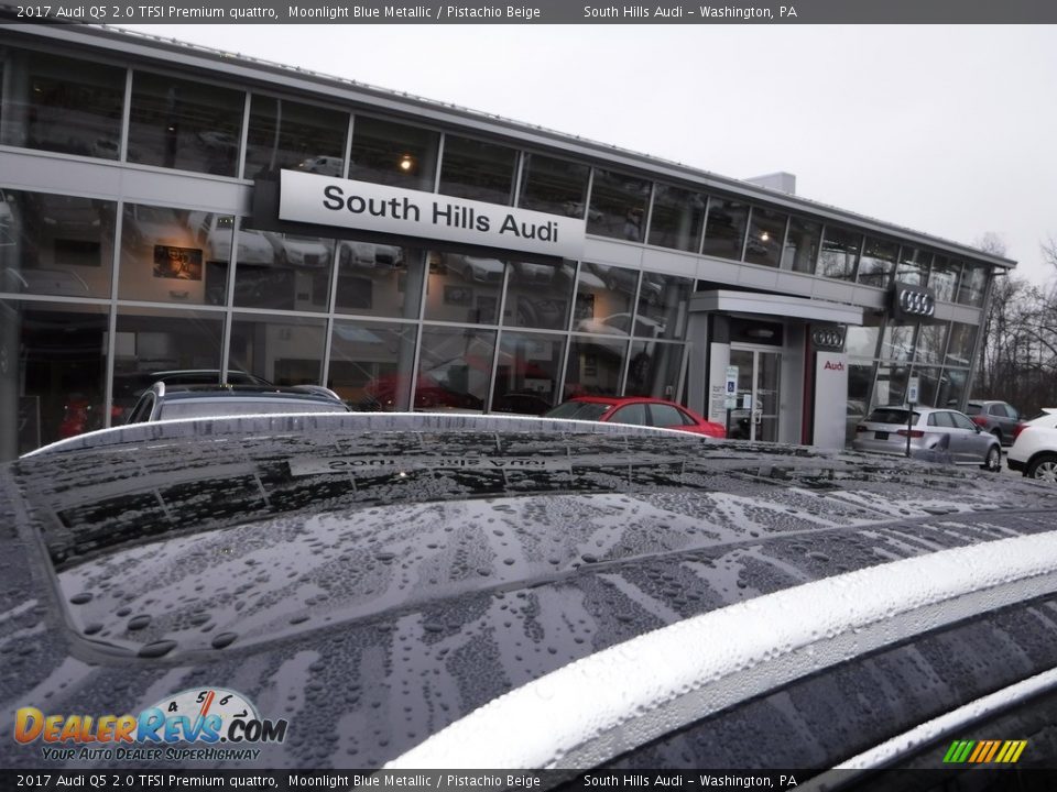 2017 Audi Q5 2.0 TFSI Premium quattro Moonlight Blue Metallic / Pistachio Beige Photo #3