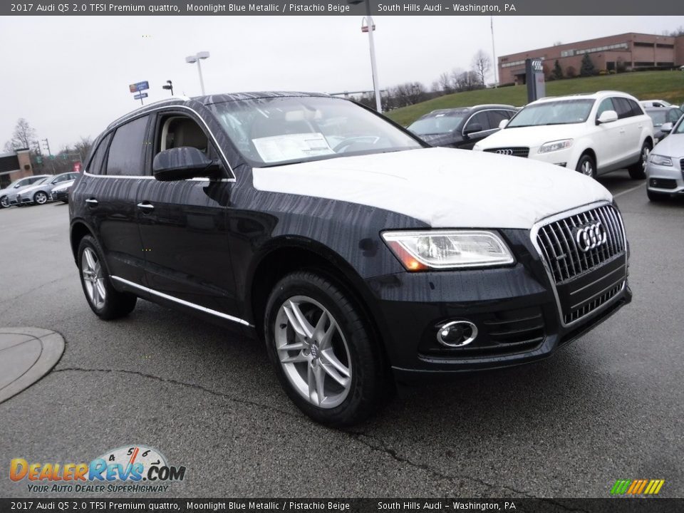 2017 Audi Q5 2.0 TFSI Premium quattro Moonlight Blue Metallic / Pistachio Beige Photo #7