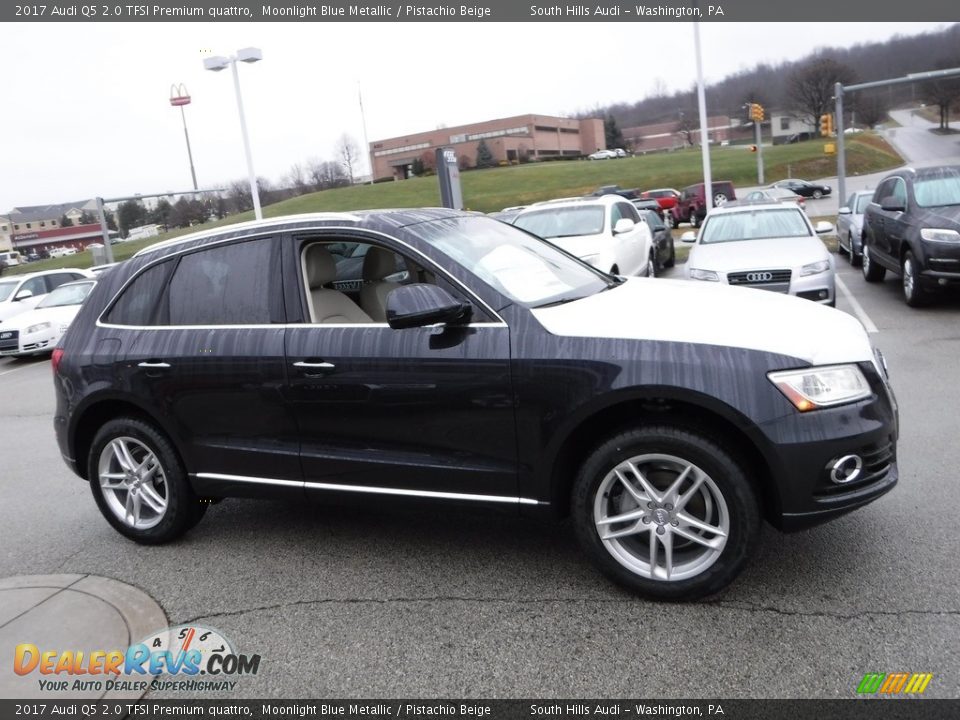 2017 Audi Q5 2.0 TFSI Premium quattro Moonlight Blue Metallic / Pistachio Beige Photo #8