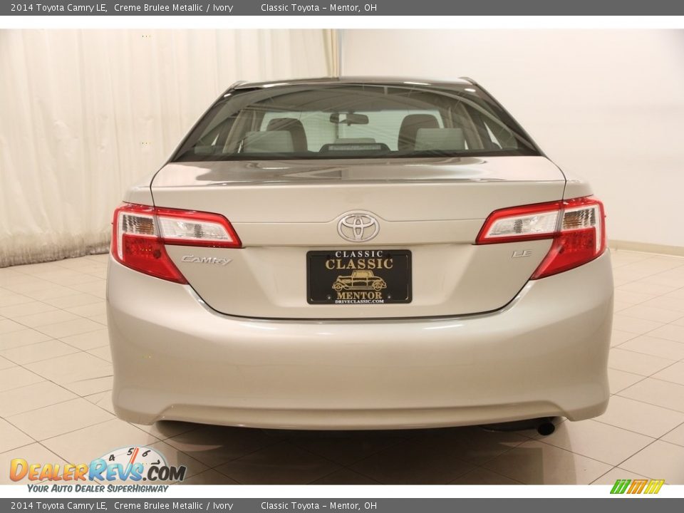 2014 Toyota Camry LE Creme Brulee Metallic / Ivory Photo #18