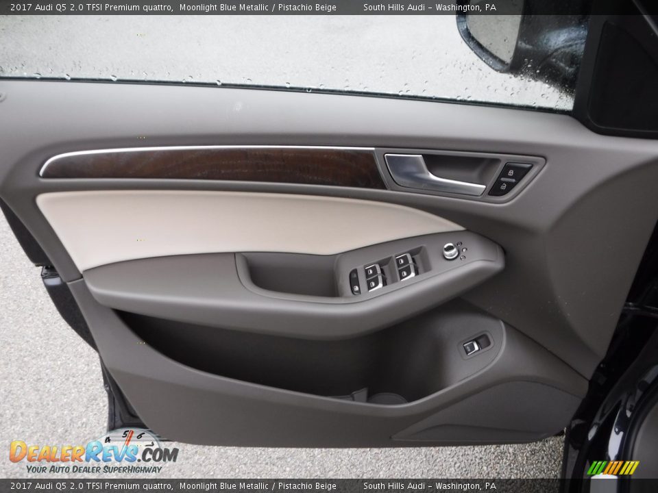 2017 Audi Q5 2.0 TFSI Premium quattro Moonlight Blue Metallic / Pistachio Beige Photo #17