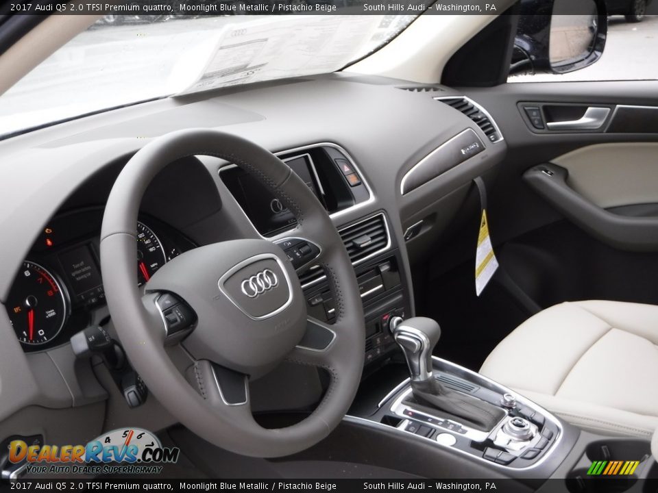 2017 Audi Q5 2.0 TFSI Premium quattro Moonlight Blue Metallic / Pistachio Beige Photo #18