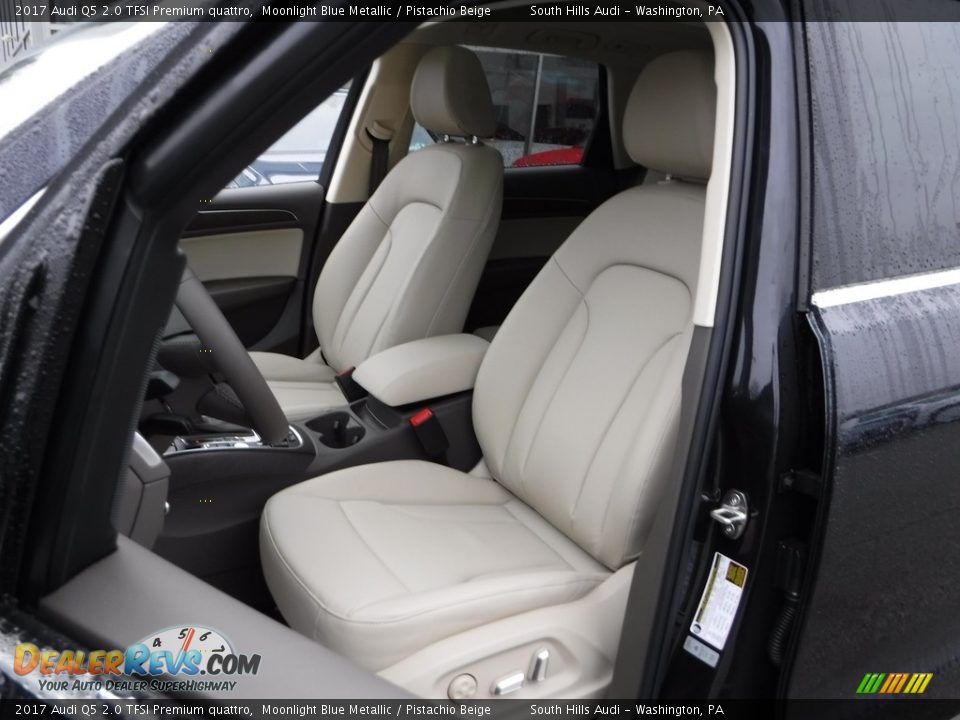 2017 Audi Q5 2.0 TFSI Premium quattro Moonlight Blue Metallic / Pistachio Beige Photo #19