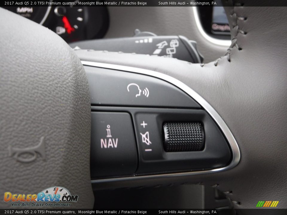 2017 Audi Q5 2.0 TFSI Premium quattro Moonlight Blue Metallic / Pistachio Beige Photo #30