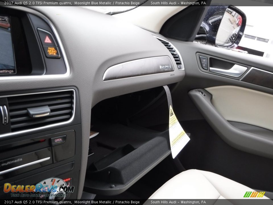 2017 Audi Q5 2.0 TFSI Premium quattro Moonlight Blue Metallic / Pistachio Beige Photo #31