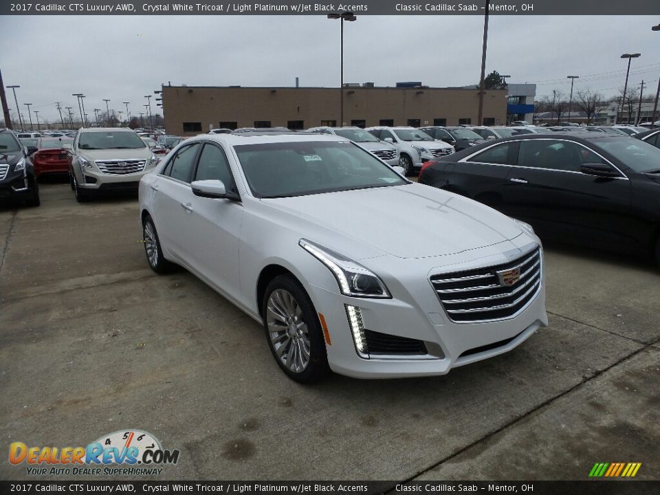 2017 Cadillac CTS Luxury AWD Crystal White Tricoat / Light Platinum w/Jet Black Accents Photo #1