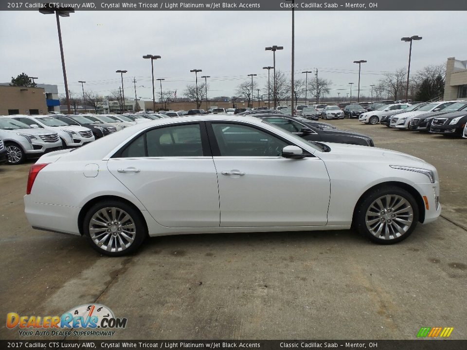 2017 Cadillac CTS Luxury AWD Crystal White Tricoat / Light Platinum w/Jet Black Accents Photo #2