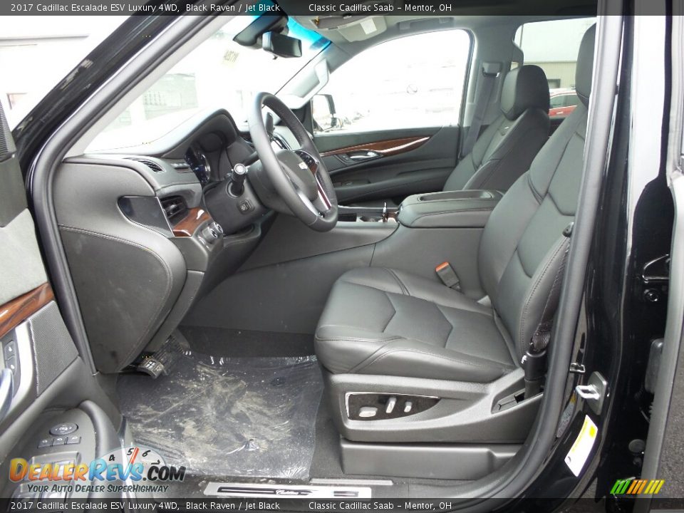 Jet Black Interior - 2017 Cadillac Escalade ESV Luxury 4WD Photo #3