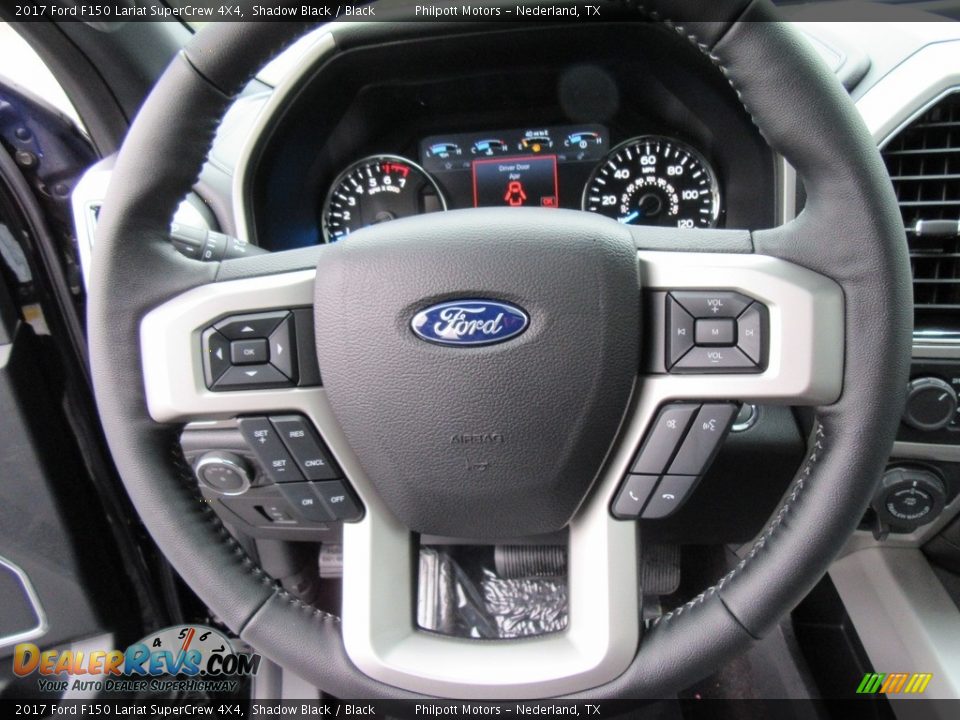 2017 Ford F150 Lariat SuperCrew 4X4 Shadow Black / Black Photo #33