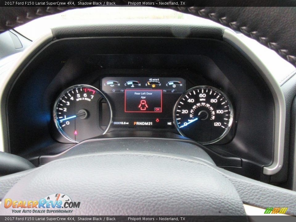 2017 Ford F150 Lariat SuperCrew 4X4 Shadow Black / Black Photo #34