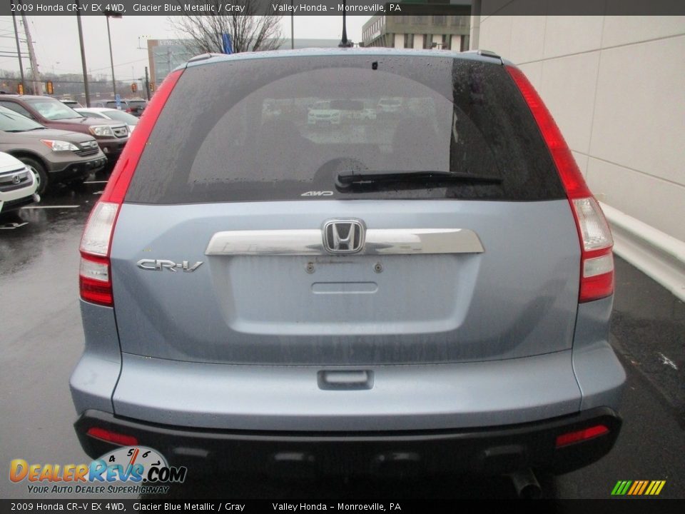 2009 Honda CR-V EX 4WD Glacier Blue Metallic / Gray Photo #5