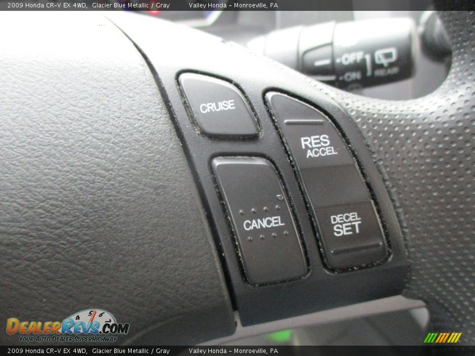 2009 Honda CR-V EX 4WD Glacier Blue Metallic / Gray Photo #17