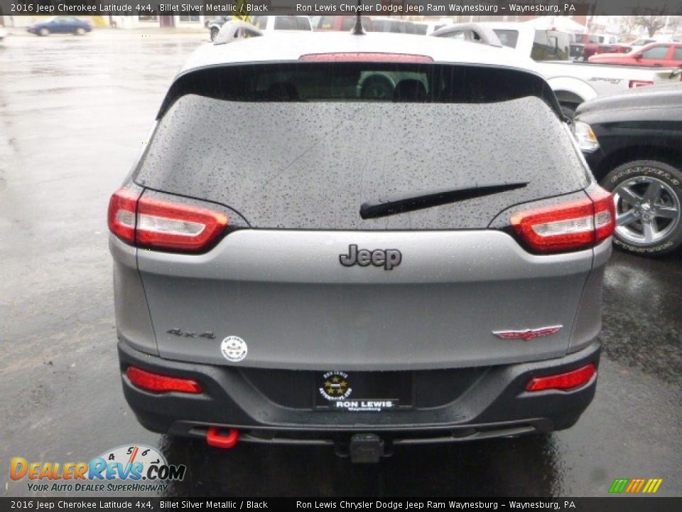2016 Jeep Cherokee Latitude 4x4 Billet Silver Metallic / Black Photo #6