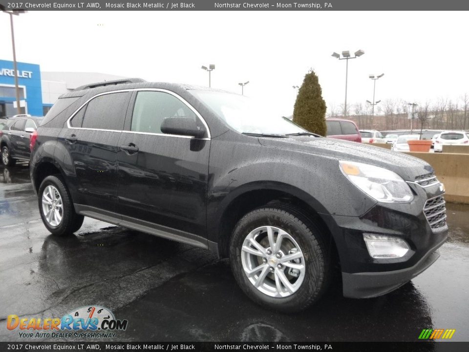 2017 Chevrolet Equinox LT AWD Mosaic Black Metallic / Jet Black Photo #3