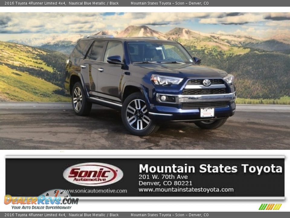 2016 Toyota 4Runner Limited 4x4 Nautical Blue Metallic / Black Photo #1