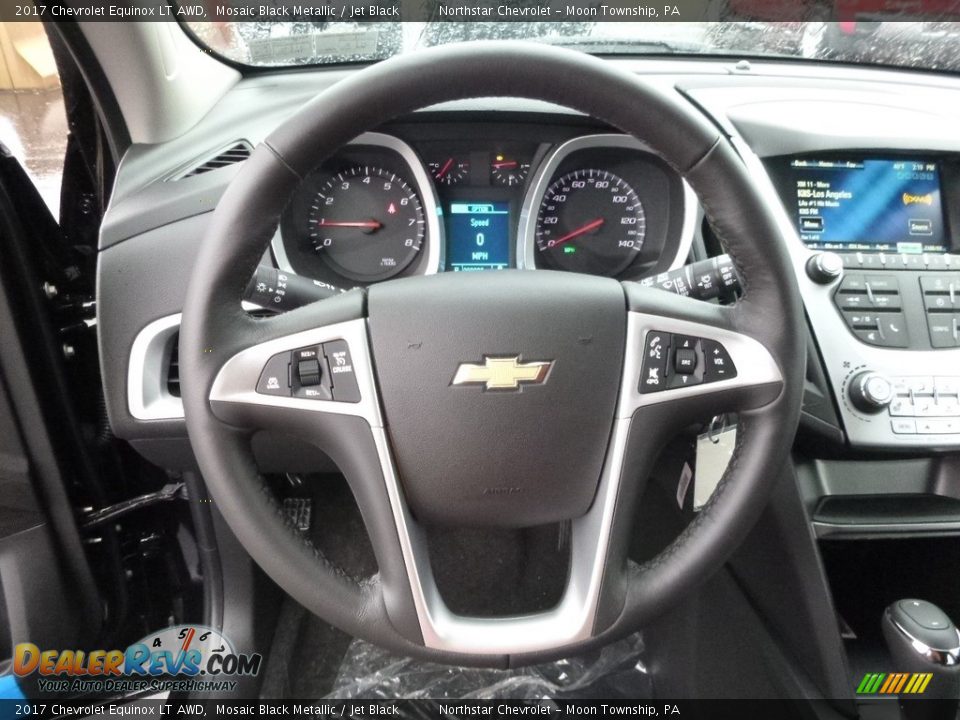 2017 Chevrolet Equinox LT AWD Mosaic Black Metallic / Jet Black Photo #17