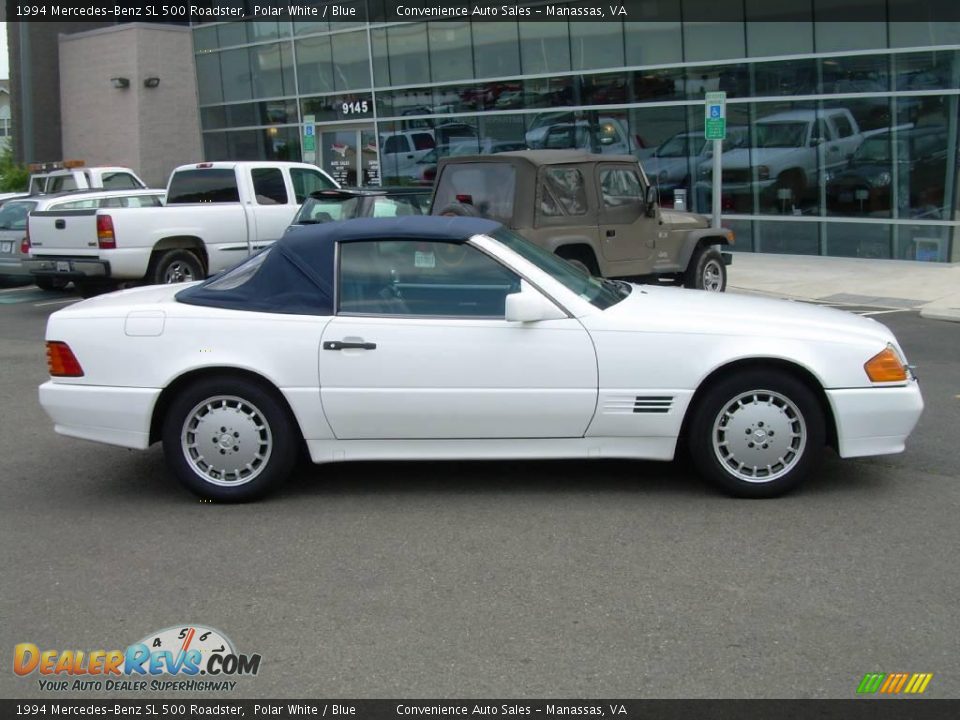 1994 Mercedes-Benz SL 500 Roadster Polar White / Blue Photo #1