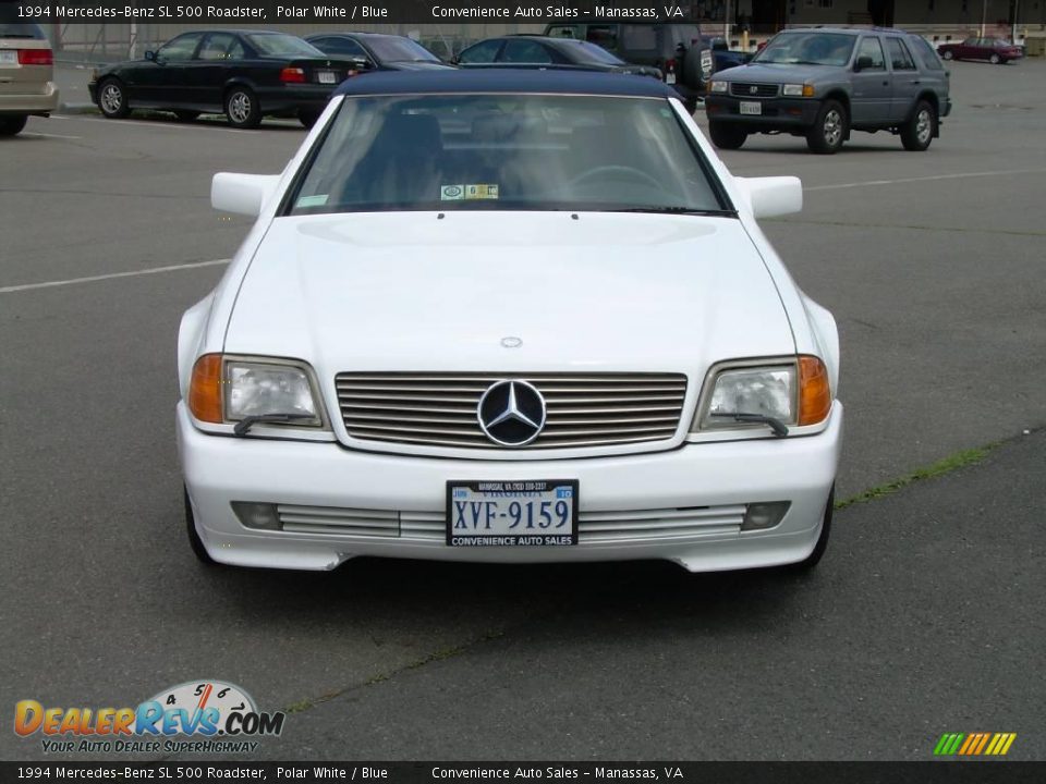 1994 Mercedes-Benz SL 500 Roadster Polar White / Blue Photo #3