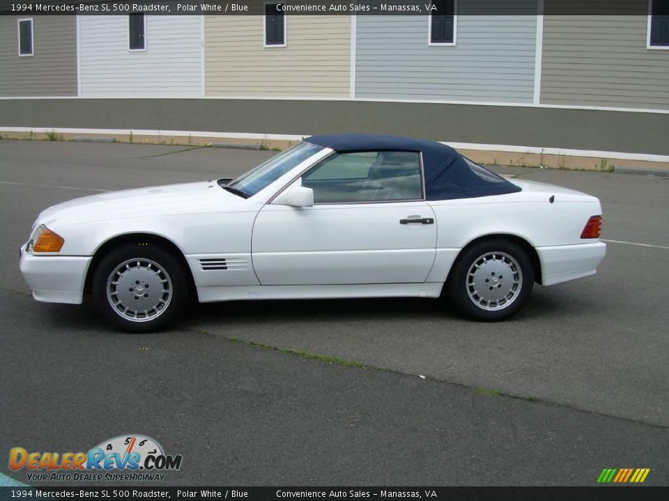 1994 Mercedes-Benz SL 500 Roadster Polar White / Blue Photo #5