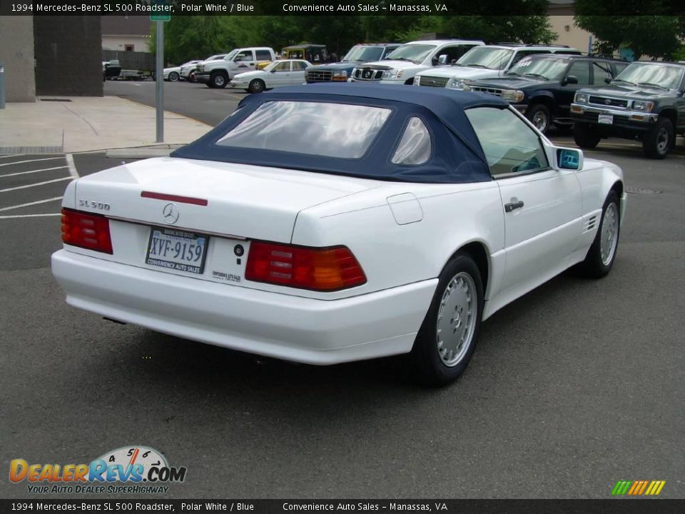 1994 Mercedes-Benz SL 500 Roadster Polar White / Blue Photo #8