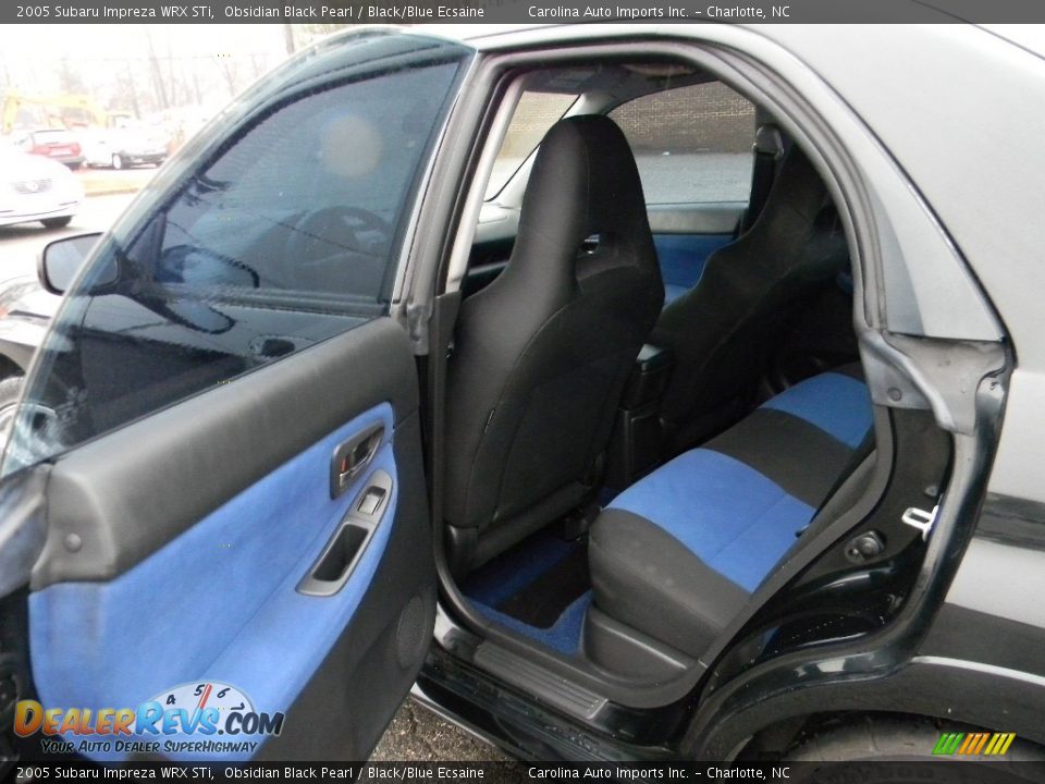 2005 Subaru Impreza WRX STi Obsidian Black Pearl / Black/Blue Ecsaine Photo #20