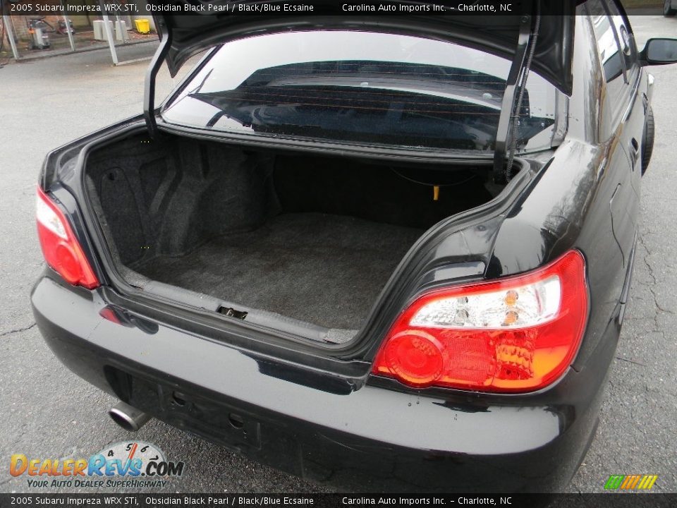 2005 Subaru Impreza WRX STi Obsidian Black Pearl / Black/Blue Ecsaine Photo #21
