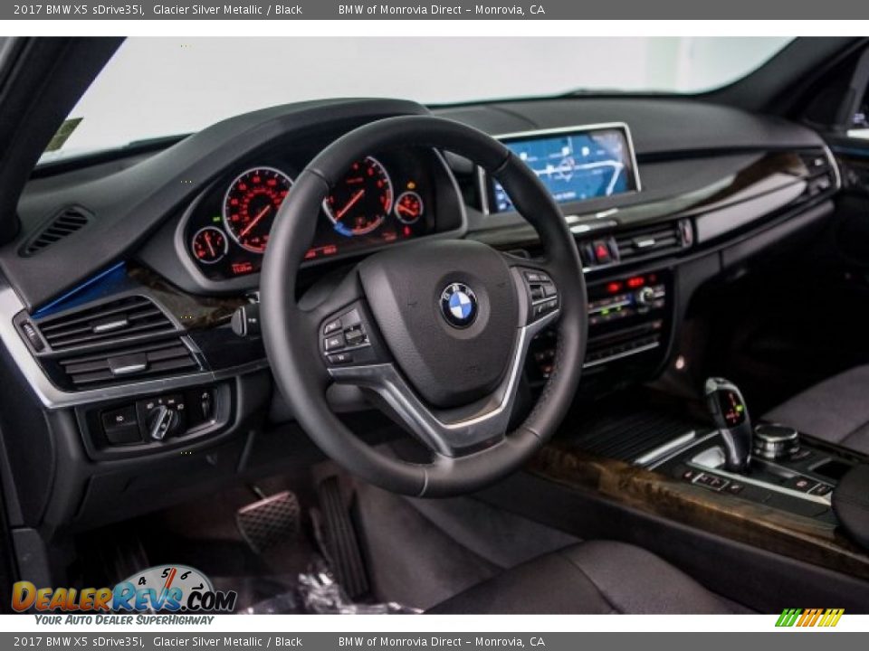 2017 BMW X5 sDrive35i Glacier Silver Metallic / Black Photo #6