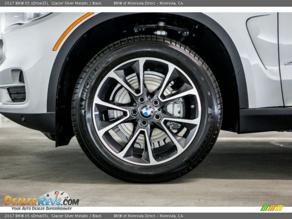 2017 BMW X5 sDrive35i Glacier Silver Metallic / Black Photo #9