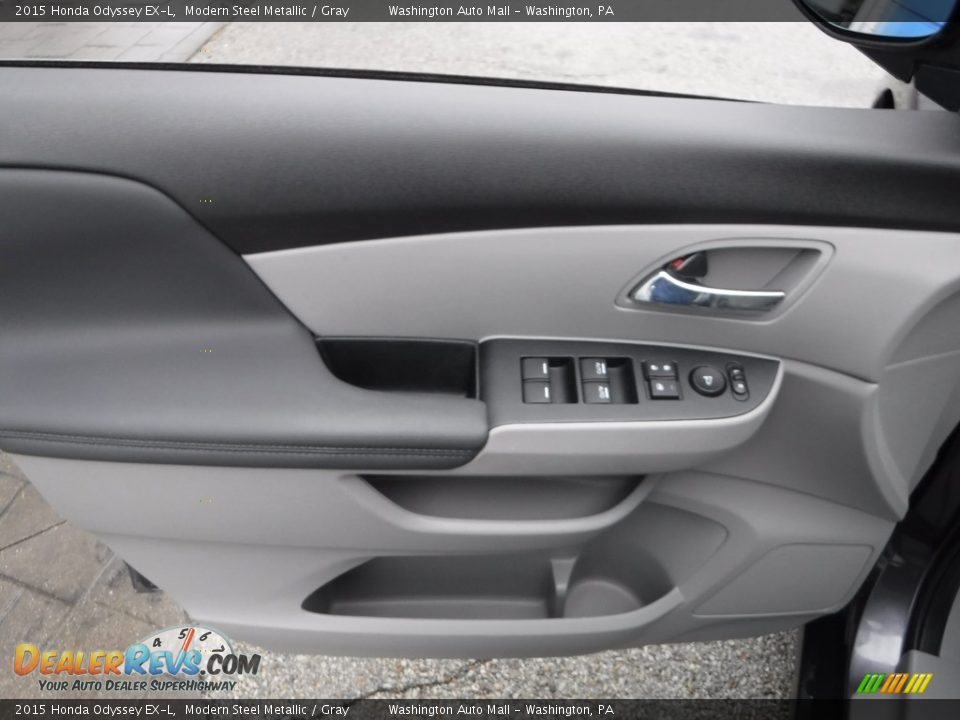 2015 Honda Odyssey EX-L Modern Steel Metallic / Gray Photo #12
