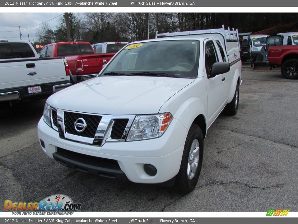 2012 Nissan Frontier SV V6 King Cab Avalanche White / Steel Photo #1