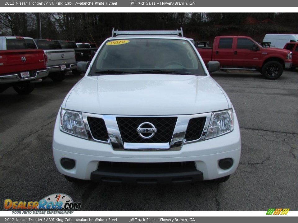 2012 Nissan Frontier SV V6 King Cab Avalanche White / Steel Photo #2