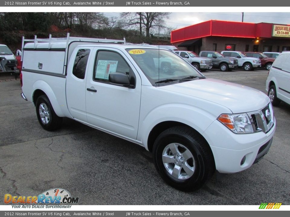 2012 Nissan Frontier SV V6 King Cab Avalanche White / Steel Photo #4
