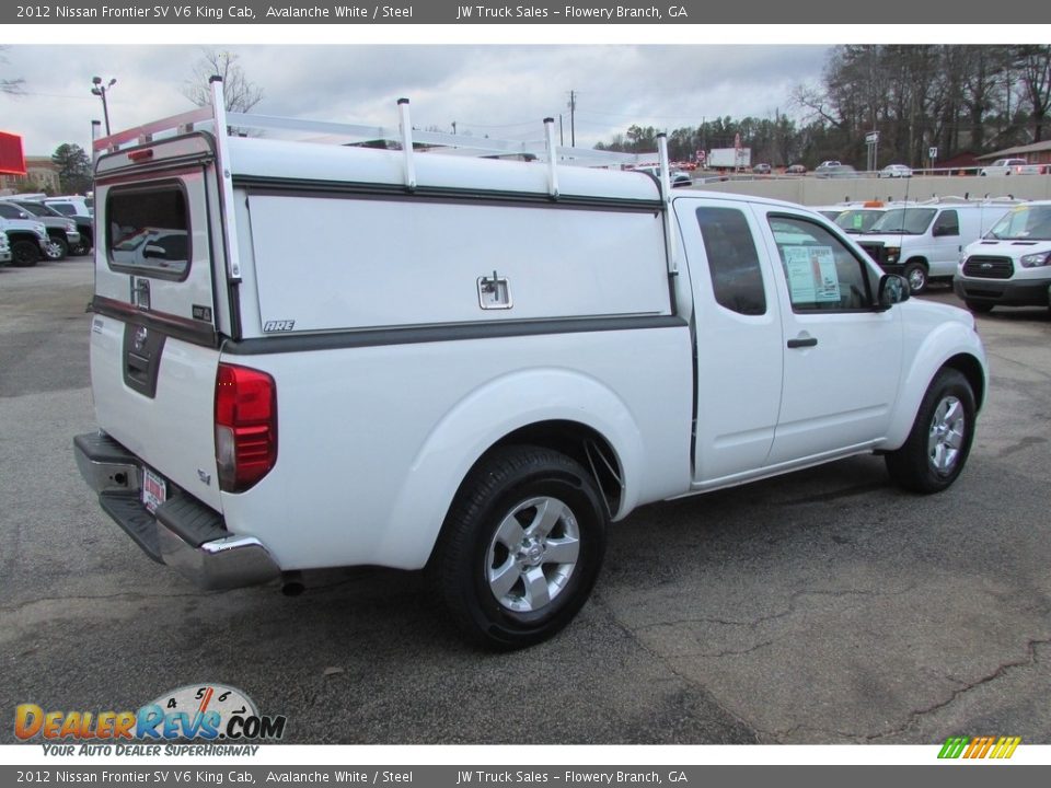 2012 Nissan Frontier SV V6 King Cab Avalanche White / Steel Photo #6
