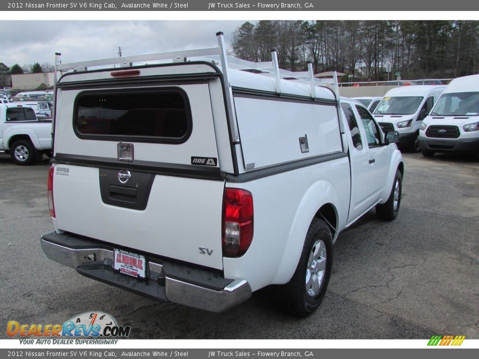 2012 Nissan Frontier SV V6 King Cab Avalanche White / Steel Photo #7