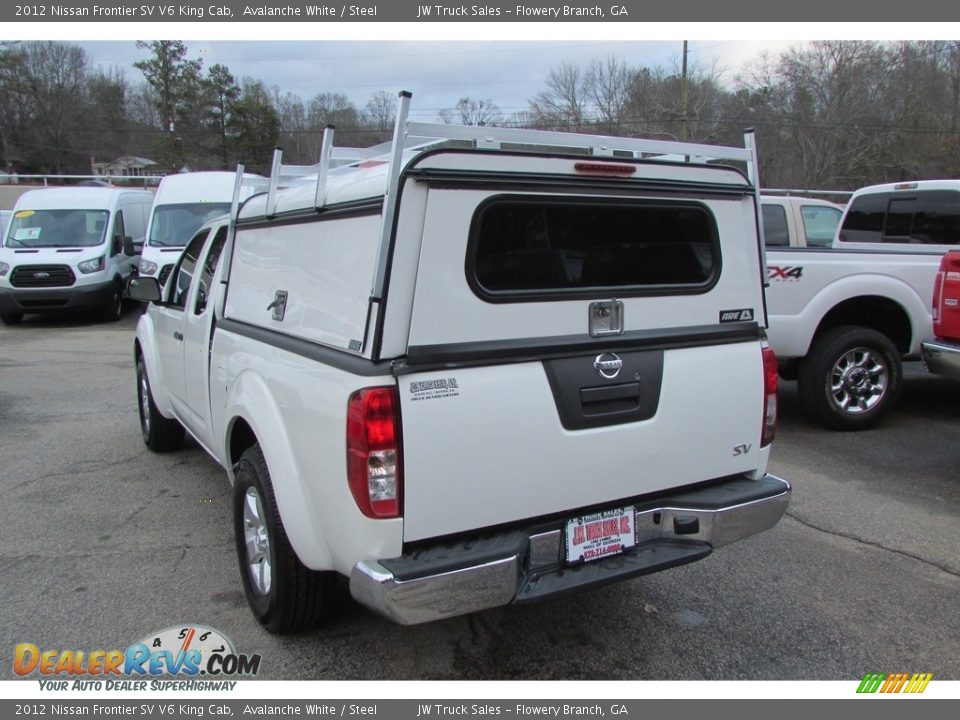 2012 Nissan Frontier SV V6 King Cab Avalanche White / Steel Photo #9