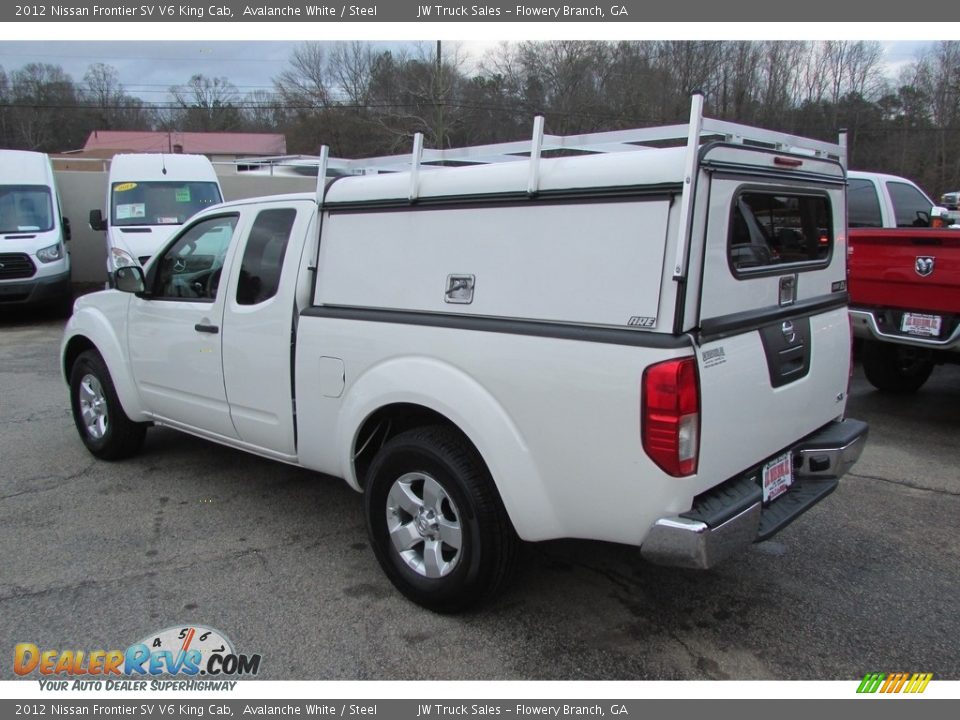 2012 Nissan Frontier SV V6 King Cab Avalanche White / Steel Photo #10