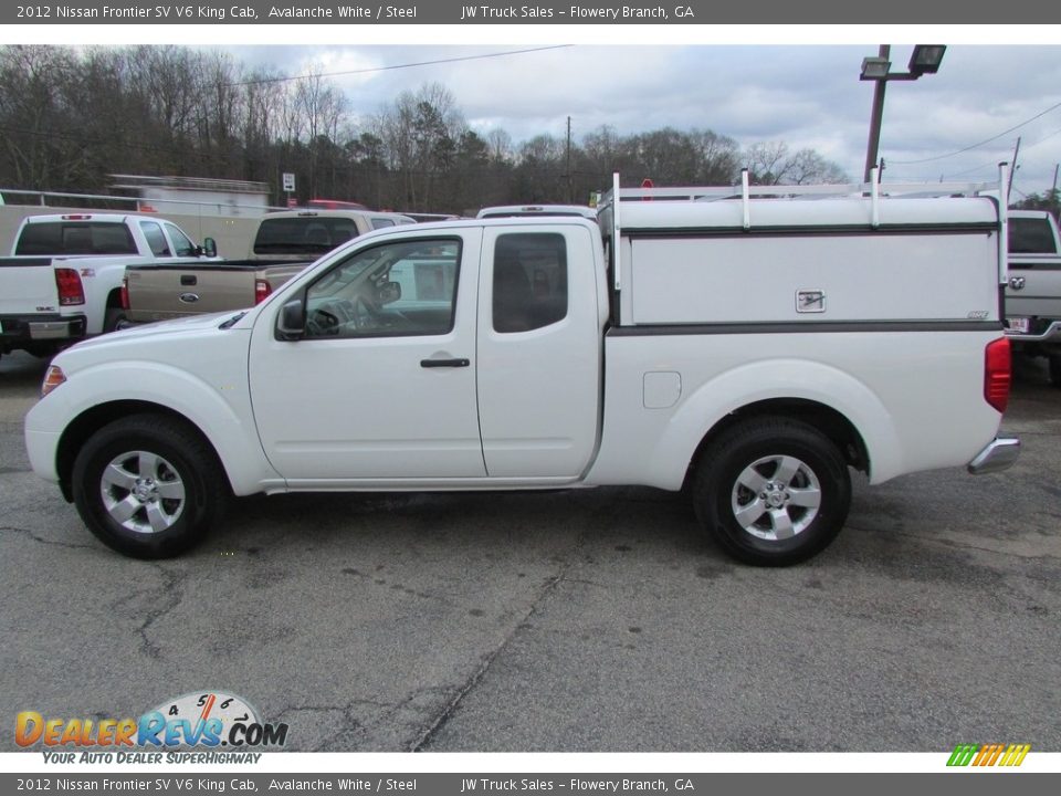 2012 Nissan Frontier SV V6 King Cab Avalanche White / Steel Photo #11