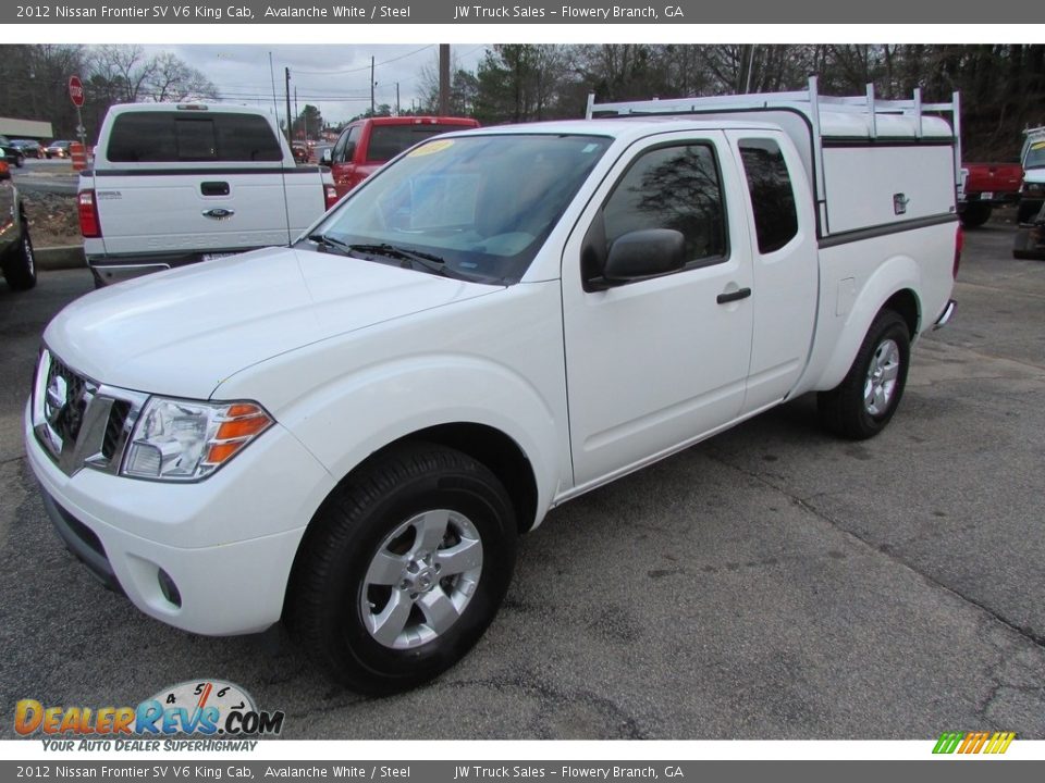 2012 Nissan Frontier SV V6 King Cab Avalanche White / Steel Photo #12