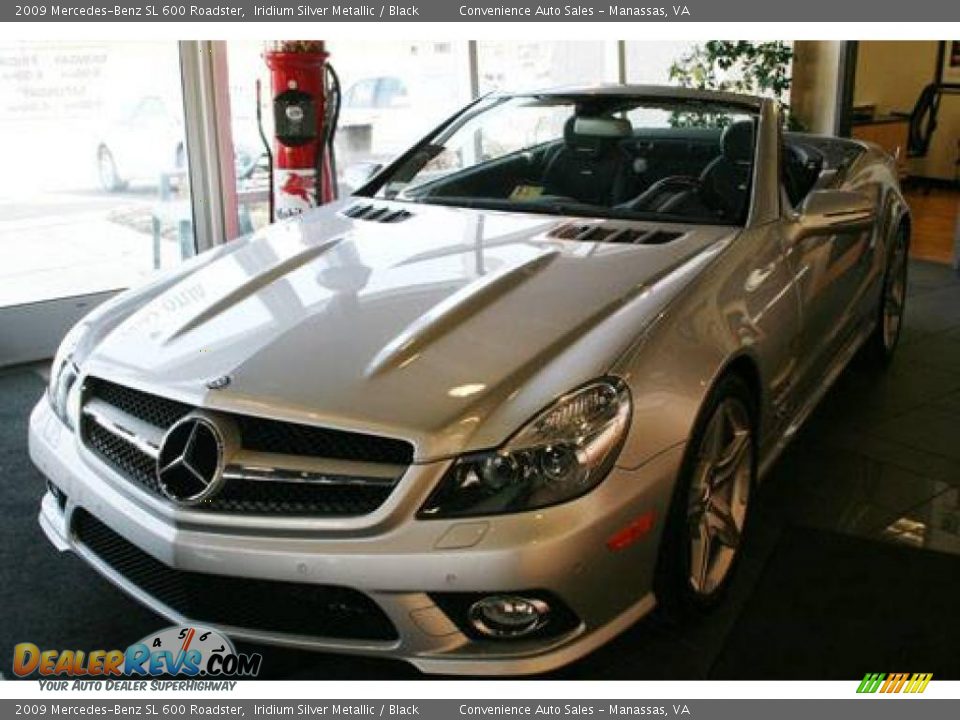2009 Mercedes-Benz SL 600 Roadster Iridium Silver Metallic / Black Photo #2