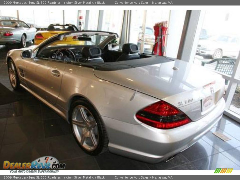 2009 Mercedes-Benz SL 600 Roadster Iridium Silver Metallic / Black Photo #3