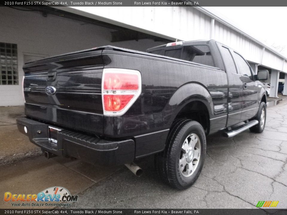 2010 Ford F150 STX SuperCab 4x4 Tuxedo Black / Medium Stone Photo #3